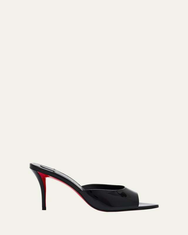 Miss Z Patent Red Sole Mule Sandals